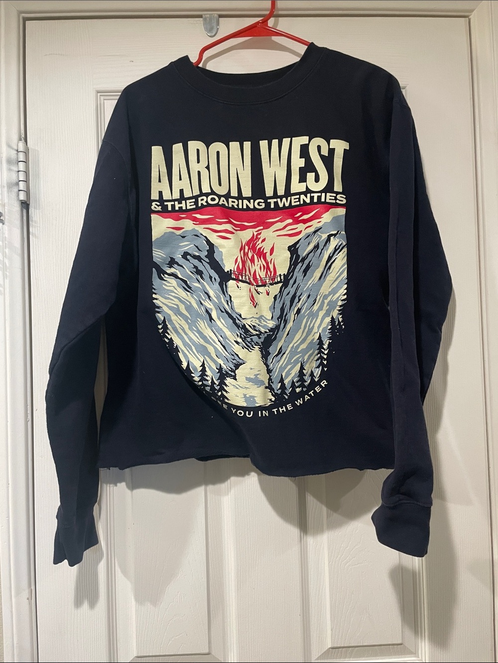 Aaron West & The Roaring Twenties Navy Graphic Crewneck Sweatshirt